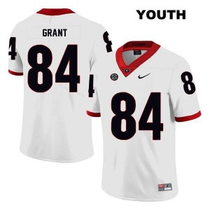 Youth Georgia Bulldogs NCAA #84 Walter Grant Nike Stitched White Legend Authentic College Football Jersey AOD5254PG